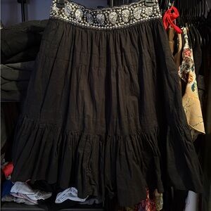 Bcbg maxazria black skirt with sequined band size small